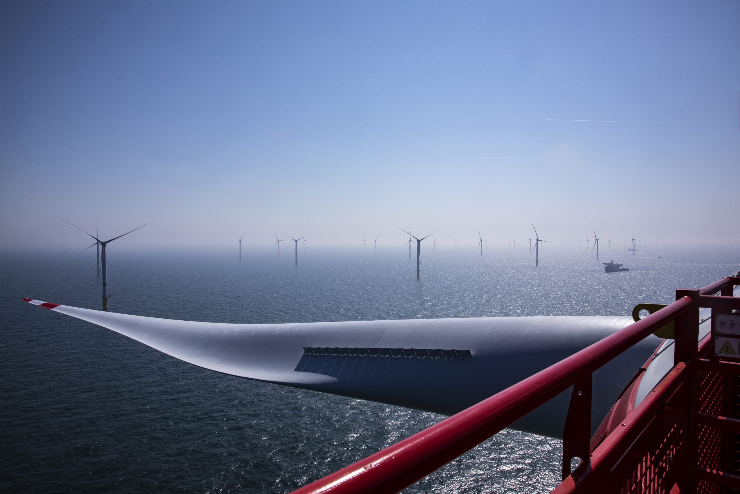 Turbine in an offshore windfarm